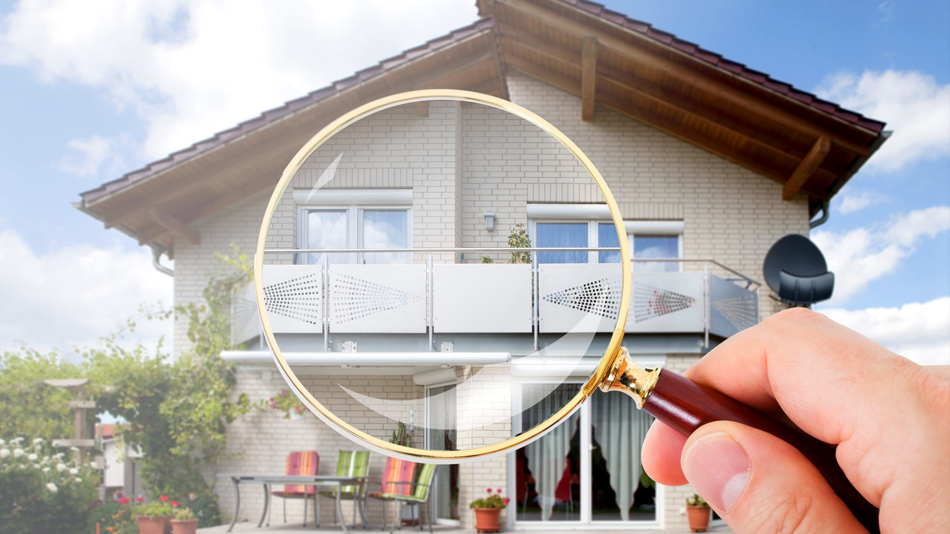 Building inspector reviewing a property