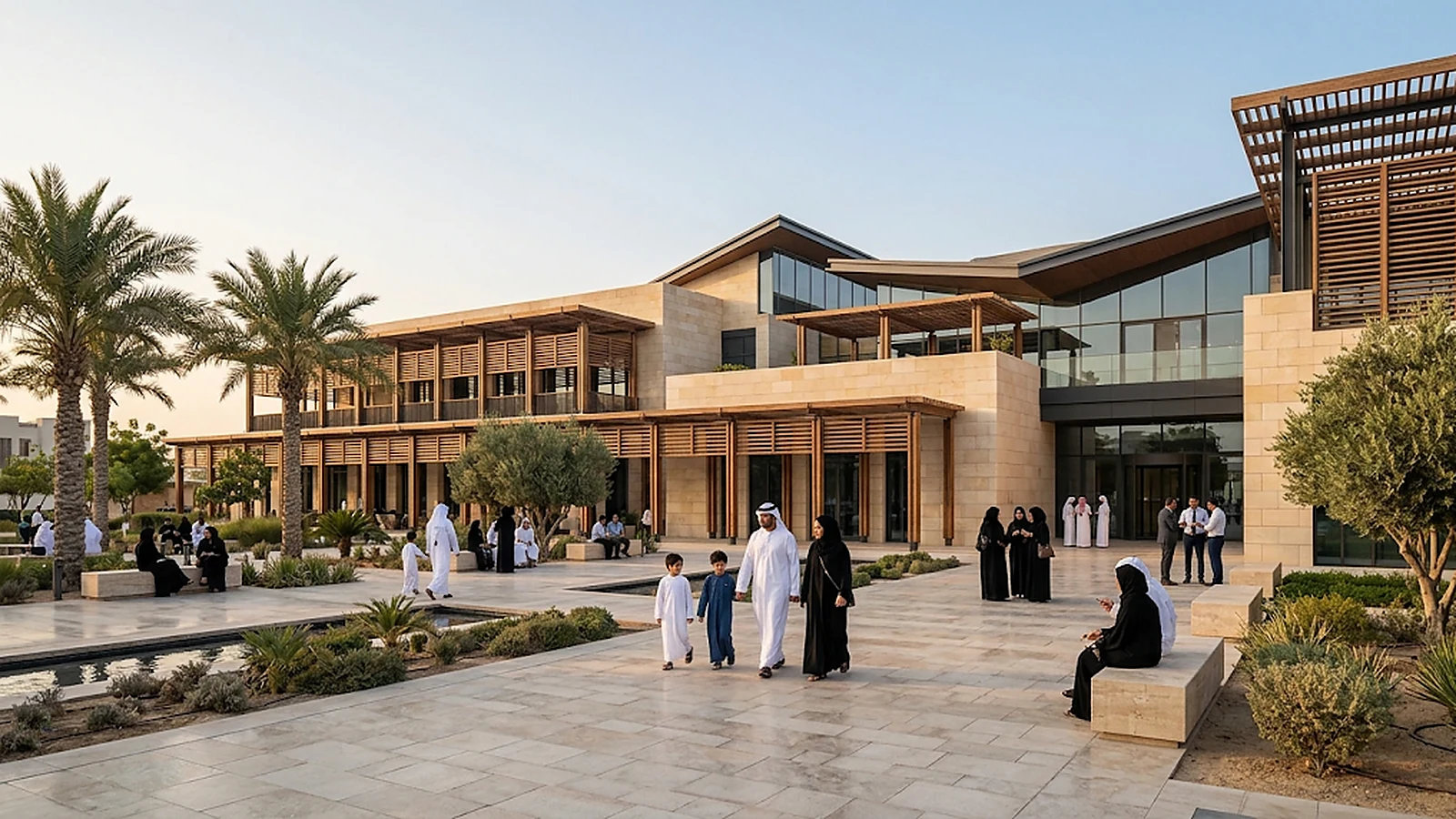 Contemporary public institution serving an active Middle Eastern community